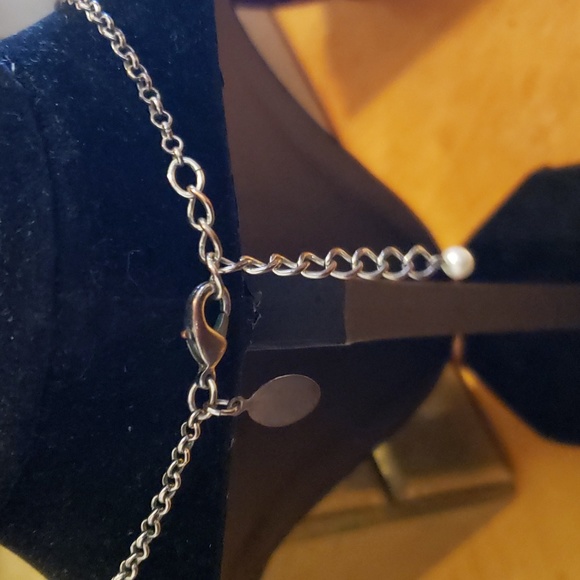 White House Black Market Faux Pearl and Rhinestone Baubles Link Necklace - Picture 3 of 5